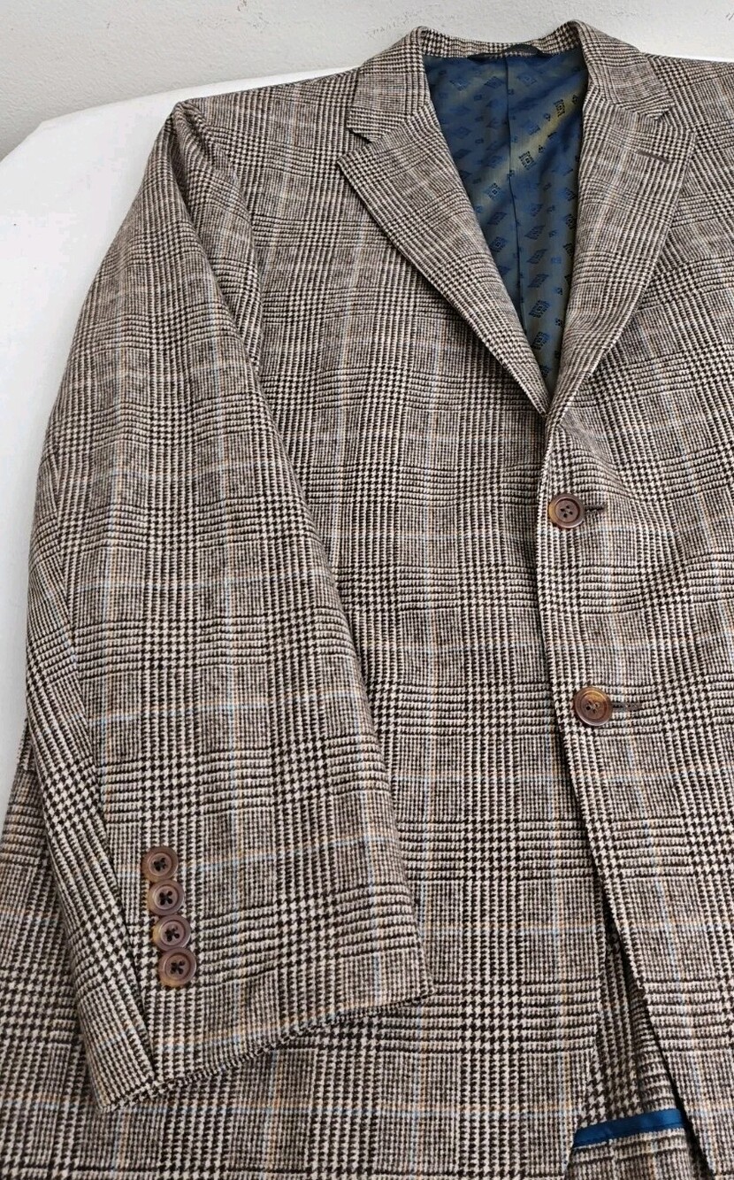 J.P. Tilford Vintage Collection Unstructured Wool Cashmere Sport Coat Size 42R